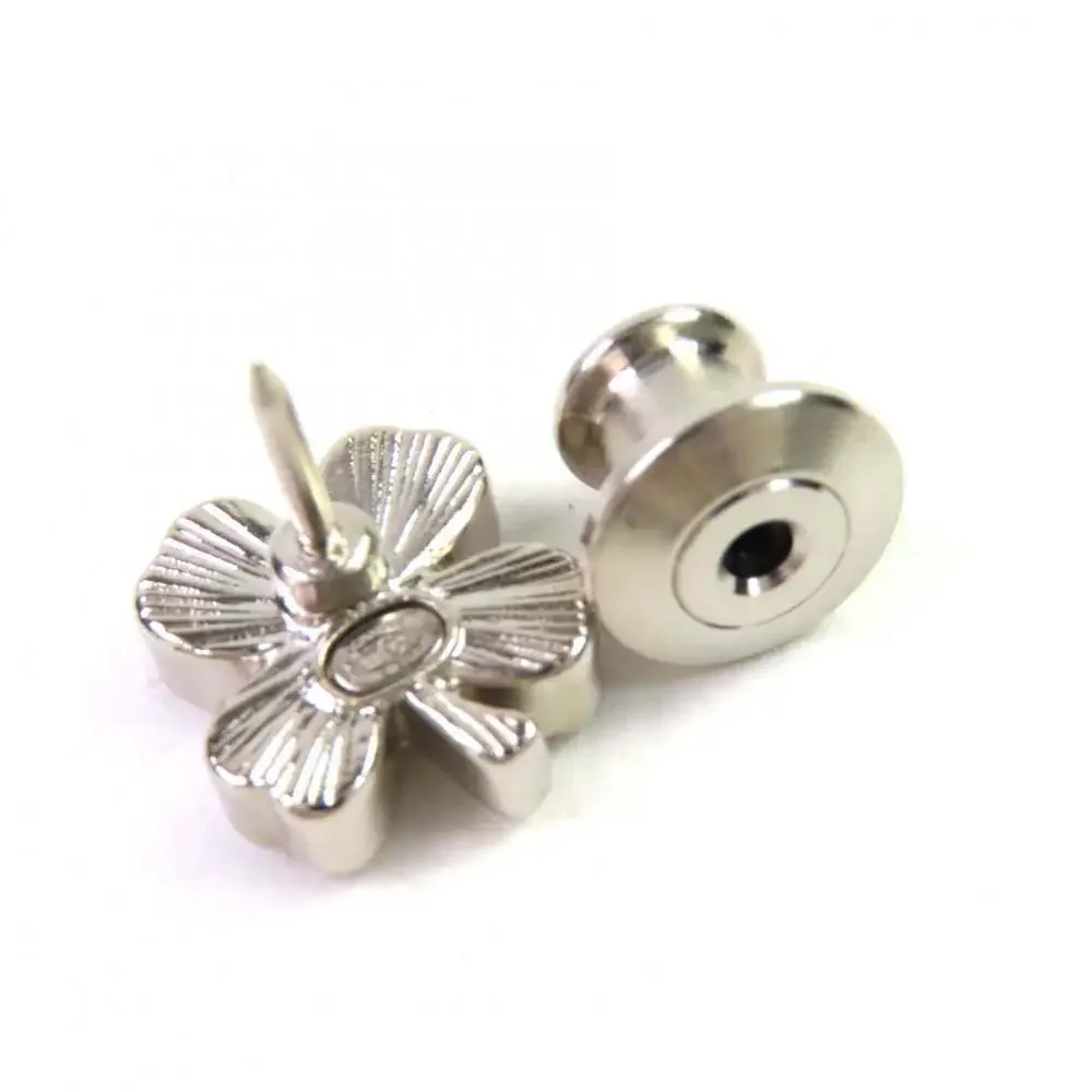 CHANEL Authentic Silver Logo Brooch